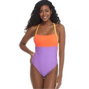 Body Glove Orange and Purple One Piece Swimsuit